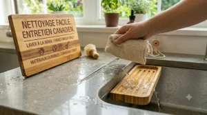 Infant bottle drying rack with a built-in drainage tray to keep Canadian kitchen counters dry and hygienic.
