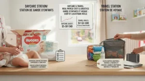 Illustrating how daycare policies and travel routines factor into real-world disposable vs cloth diapers cost calculations.