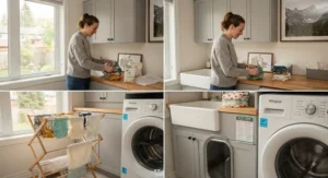 Steps for washing and drying all-in-one cloth diapers in a Canadian laundry room