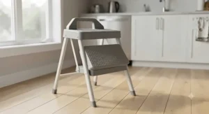 A budget-friendly step stool under $25 CAD showcasing anti-slip textured top surfaces.