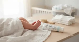 Hypoallergenic diaper rash cream for newborns designed for delicate baby skin.