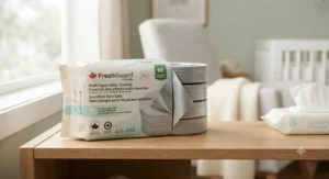 Multi-layer odor control baby diaper pail refill bags designed for sensitive skin nurseries across Canada.