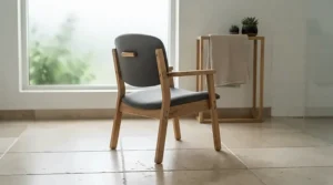 Modern wooden-accented potty chairs for toddlers blending into contemporary Canadian decor.